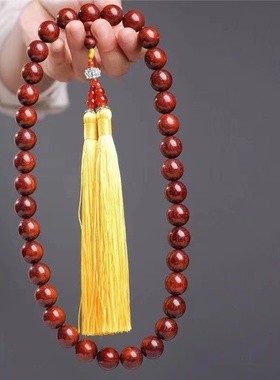 小叶紫檀木质转运珠手串男士女款多圈念珠佛珠手链盘玩把件民族风