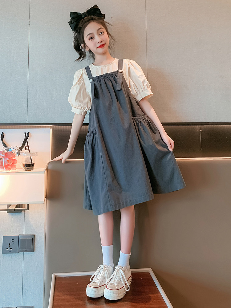 女童连衣裙夏装背带裙套装202连衣裙