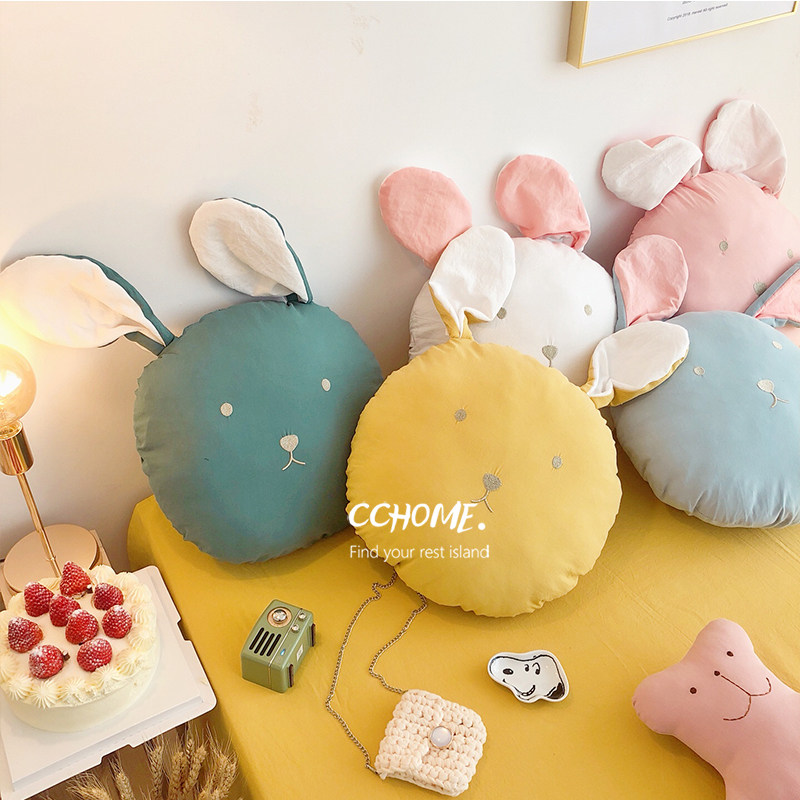 ins Washed cotton Cotton Lolita rabbit girl Pillows Accompany sleep Bedside Decorative Pillow Containing core Removablein the Home Fabric , Pillow/Pillow  category - from Buy2taobao.com to provide professional Taobao agent buy service