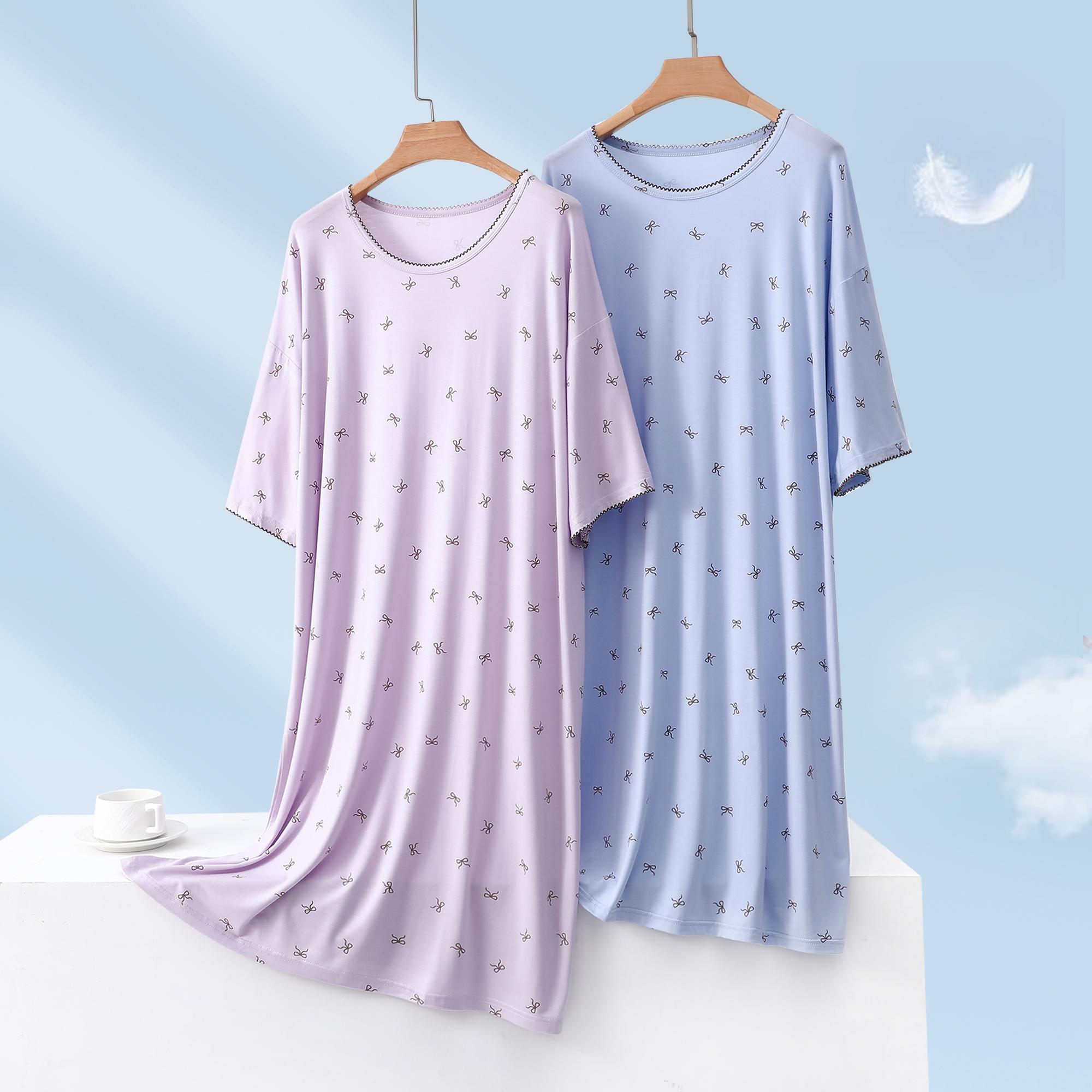 夏季优可丝短袖中长款睡裙