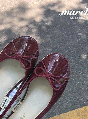 marcha芭蕾舞平底单女香风蝴蝶结圆头百搭气质舒适四季鞋大软底酒
