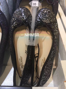 香港专柜marcha ballerina芭蕾舞蝴蝶结平底鞋女单鞋圆头浅口船鞋