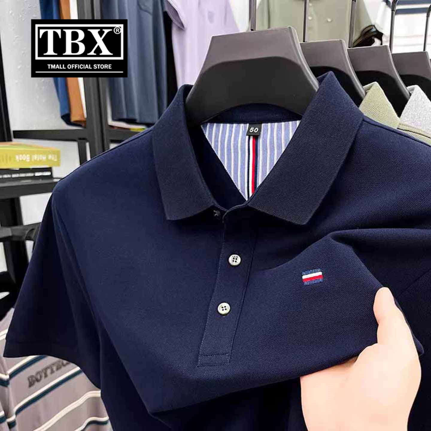 高端刺绣POLO衫男士短袖t恤2026新款春夏季商务纯棉翻领半袖男款