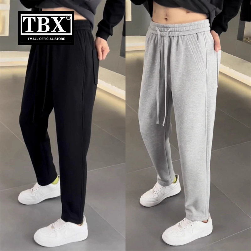 灰色卫裤男士2025新款春秋冬季加绒加厚男裤直筒休闲 运动裤子男