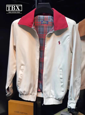 高端老钱巴恩风保罗外套男士2025新款春秋季红色翻领行政夹克男款