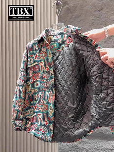 高端提花小香风外套男士春秋季2025新款高级感夹克冬装棉衣服男款