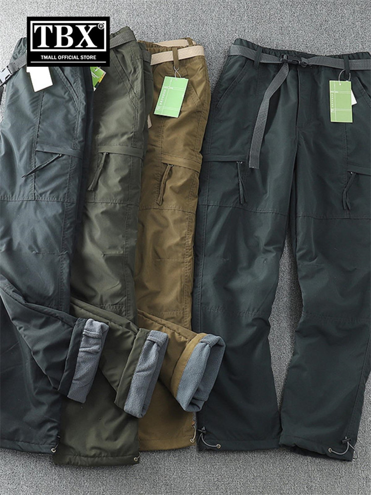 防水工装冲锋裤男士2025新款秋冬季加绒加厚男裤登山休闲裤子男款