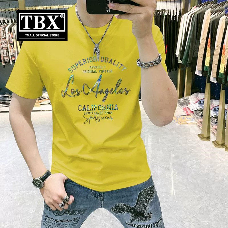 高端欧洲站短袖t恤男士2025新款夏季潮流修身帅气印花上衣服男款