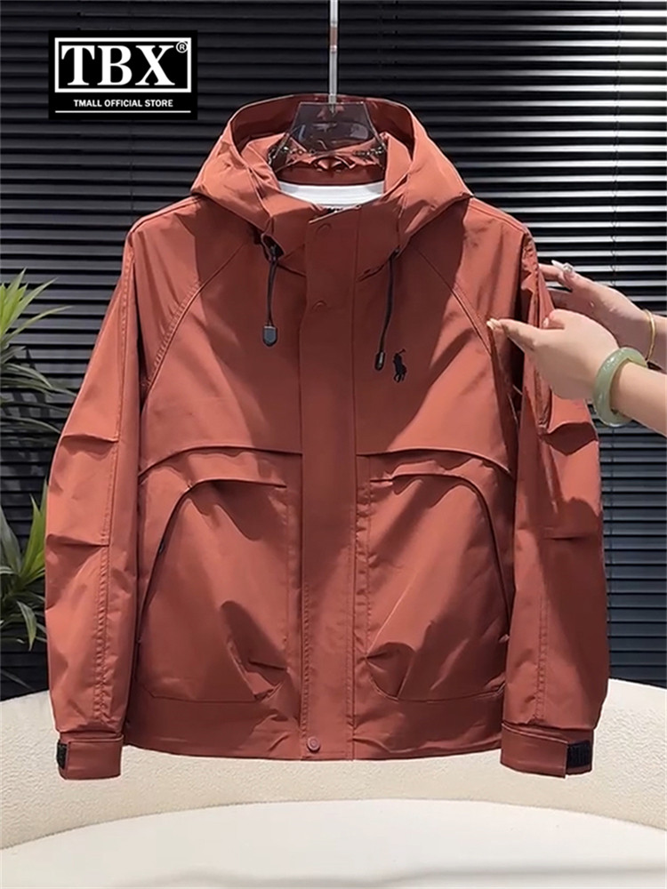 高端保罗冲锋衣外套男士2025新款爆款春秋季连帽夹克男款冬装棉服