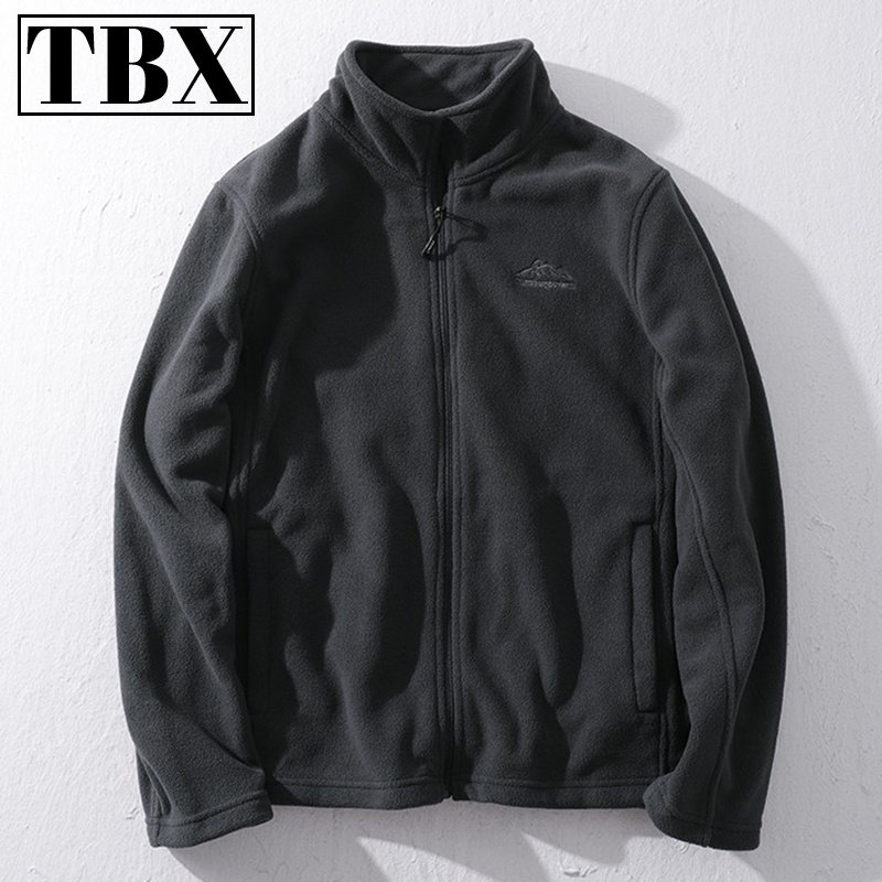 高端摇粒绒外套男士秋冬季2025新款爆款立领抓绒夹克男款开衫卫衣