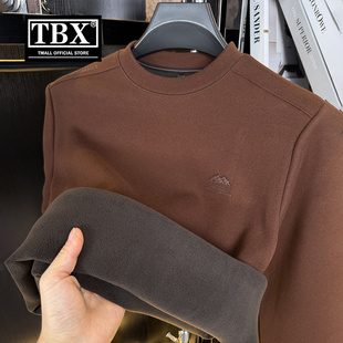 高端德绒羊毛打底衫男士2025新款秋冬季加绒加厚保暖内搭卫衣男款