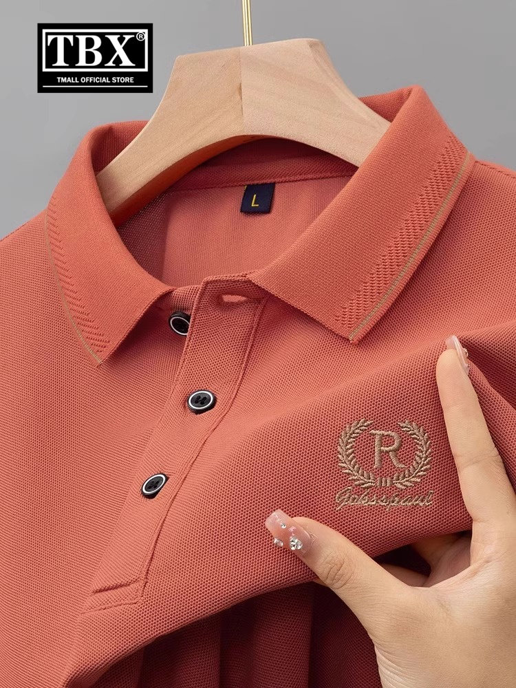 高端纯棉polo衫男士短袖t恤2025新款春夏季刺绣翻领长袖保罗男款