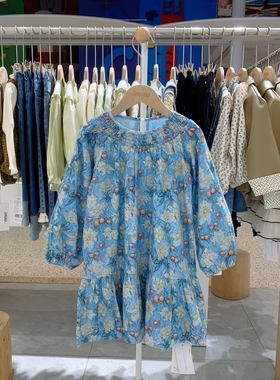 春秋季imau奕玛女大童装时尚花朵裙子儿童长袖连衣裙47LF471065