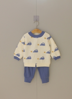 2025冬季韩国童装moimoln小云朵男宝加厚卫衣休闲裤儿童套装B06P