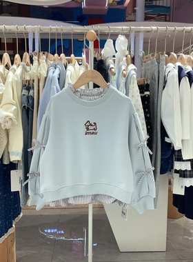 2025秋季imau奕玛童装女大童儿童打底衫假两件休闲卫衣57LF232205