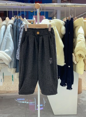 2025冬季imau奕玛童装男小童裤子休闲加绒加厚布长裤子54SF354294