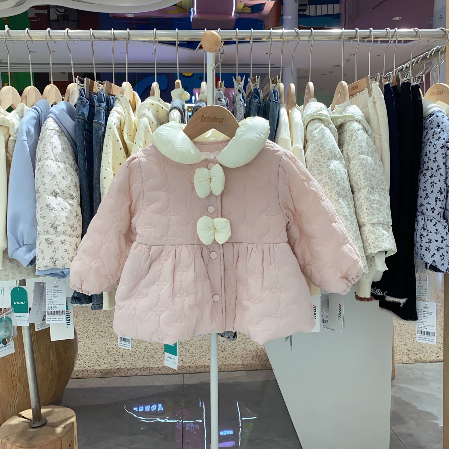 2025冬季imau奕玛女小童装儿童加厚棉服休闲服甜美外套58SF101142