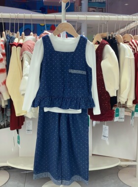 2026春季imau奕玛女大童装T恤牛仔马甲休闲裤儿童套装65LF581040