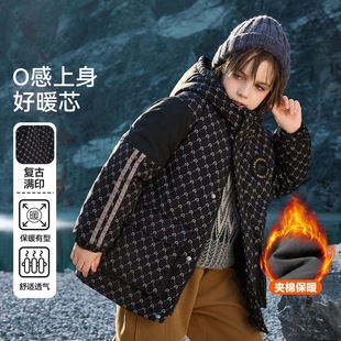 品牌童装 折扣ASK男童棉服秋1连帽保暖中大童户外休闲棉衣百搭棉袄