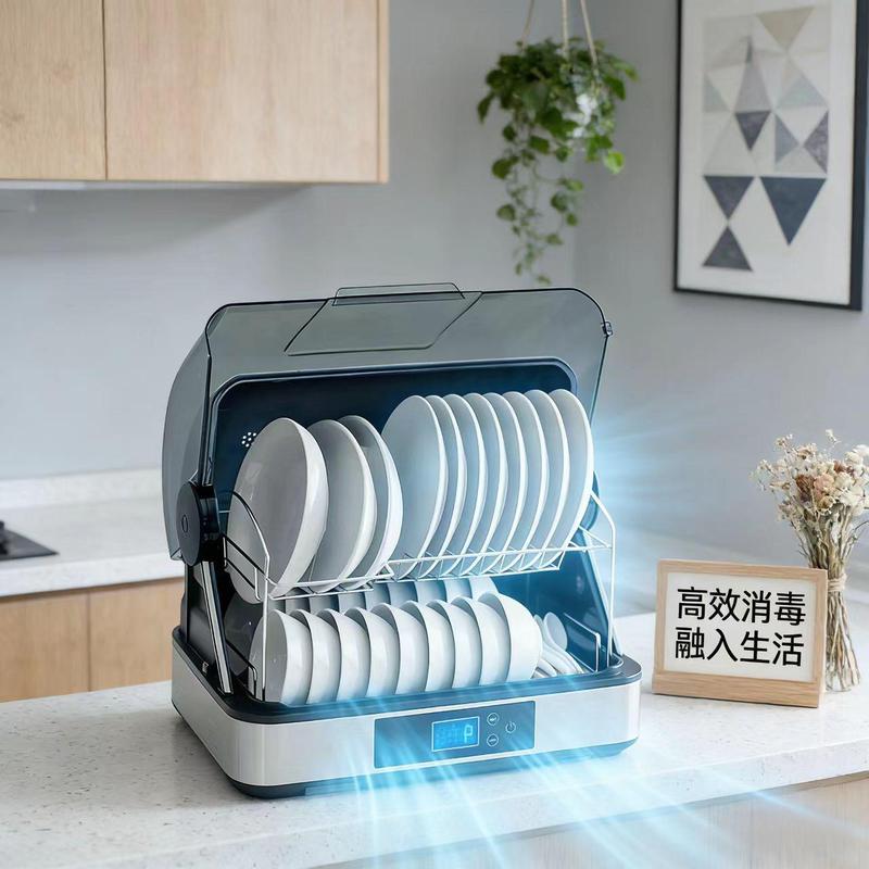 会议室紫外线玻璃杯消毒柜烘干一体家用耐用消毒机台式消毒柜