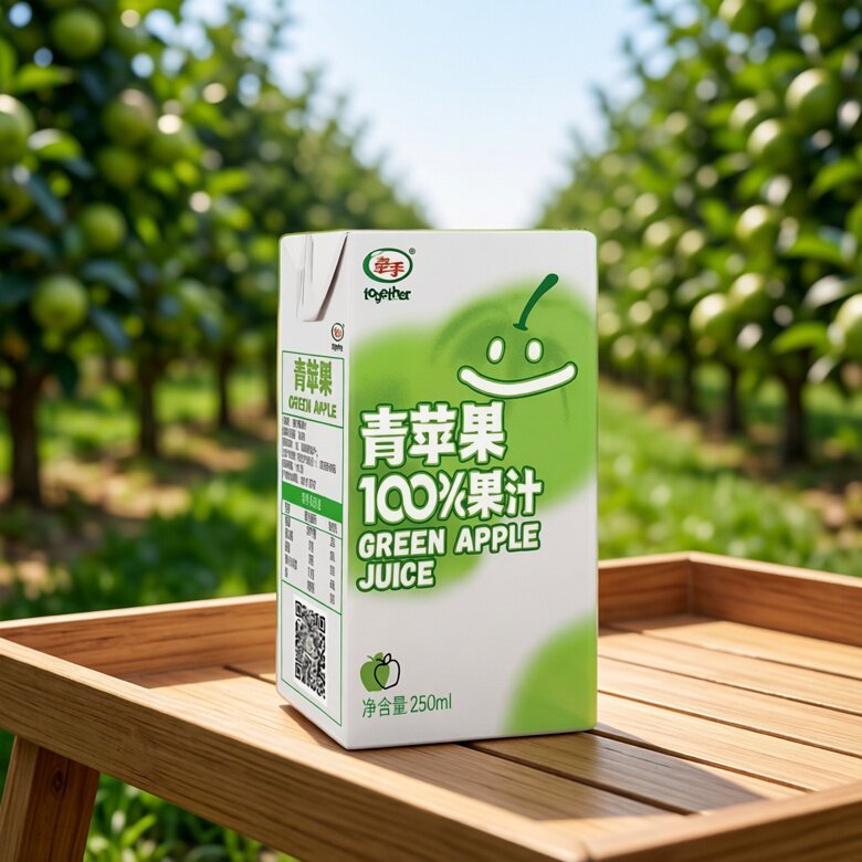 牵手青苹果汁盒装250ml