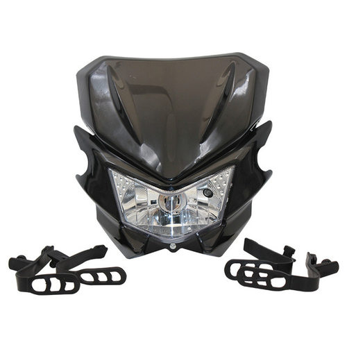 前车灯越野车改装川崎鬼脸头灯罩KLX125/KLX150越野摩托车改装