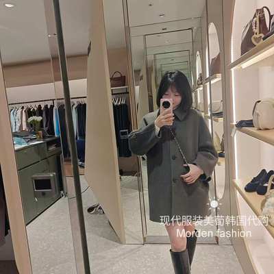 S不退换美荀家韩国百货 SJSJ 25年秋毛呢外套 SJ2FA-RCT964W 1001