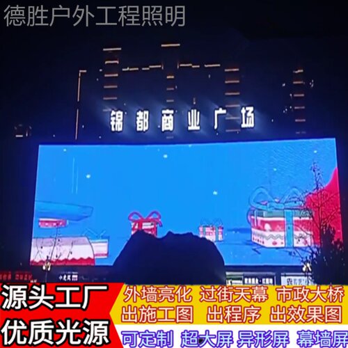 LED透明网格屏室内外户外防水柔性高亮度玻璃幕墙像素动画点光源