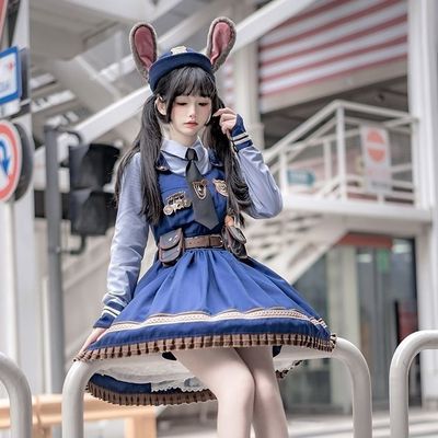 兔子警官卡通cos服朱迪漫展套装二次元洛丽塔学生角色扮演正版