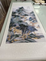 张大千仿董源华阳仙馆图书画山水国画真迹高清微喷仿古酒店装饰画