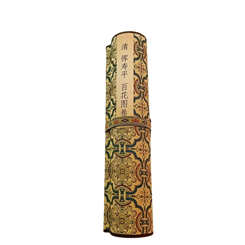 清恽寿平百花图卷大都会博物馆藏没骨画法花卉工笔临摹学习复制品