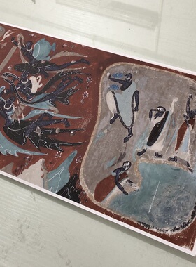 新品敦煌壁画 九色鹿壁画 鹿王本生故事画高清微喷临摹范本复制品