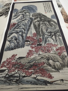 齐白石国画真迹桃源地新中式 饰画 挂画书法字画复制真迹艺术微喷装