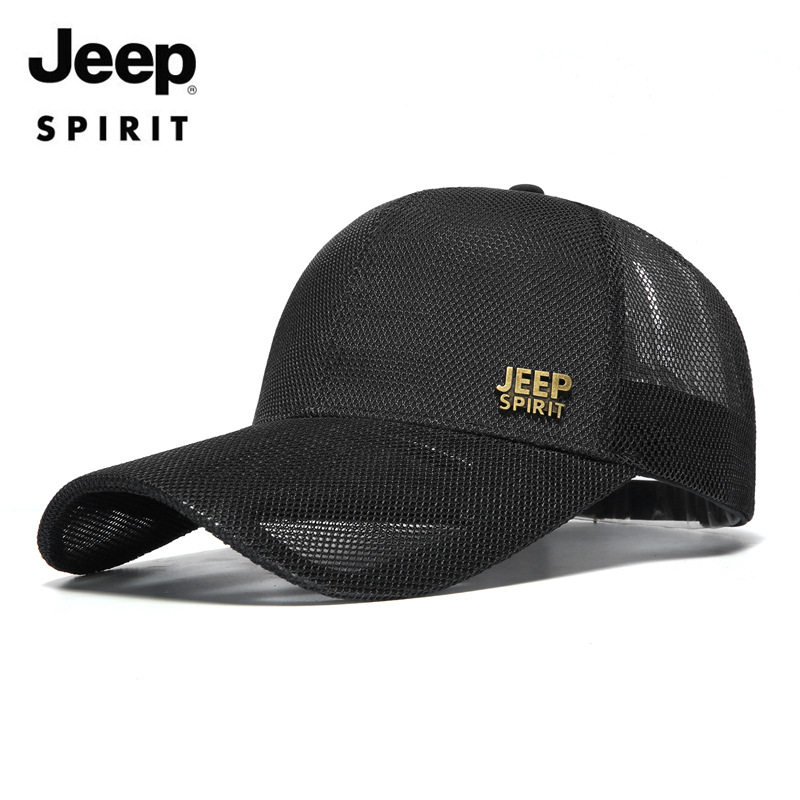 JEEP SPIRIT旗艦正品夏9厘米长帽檐防晒透气棒球帽户外吉普鸭舌帽