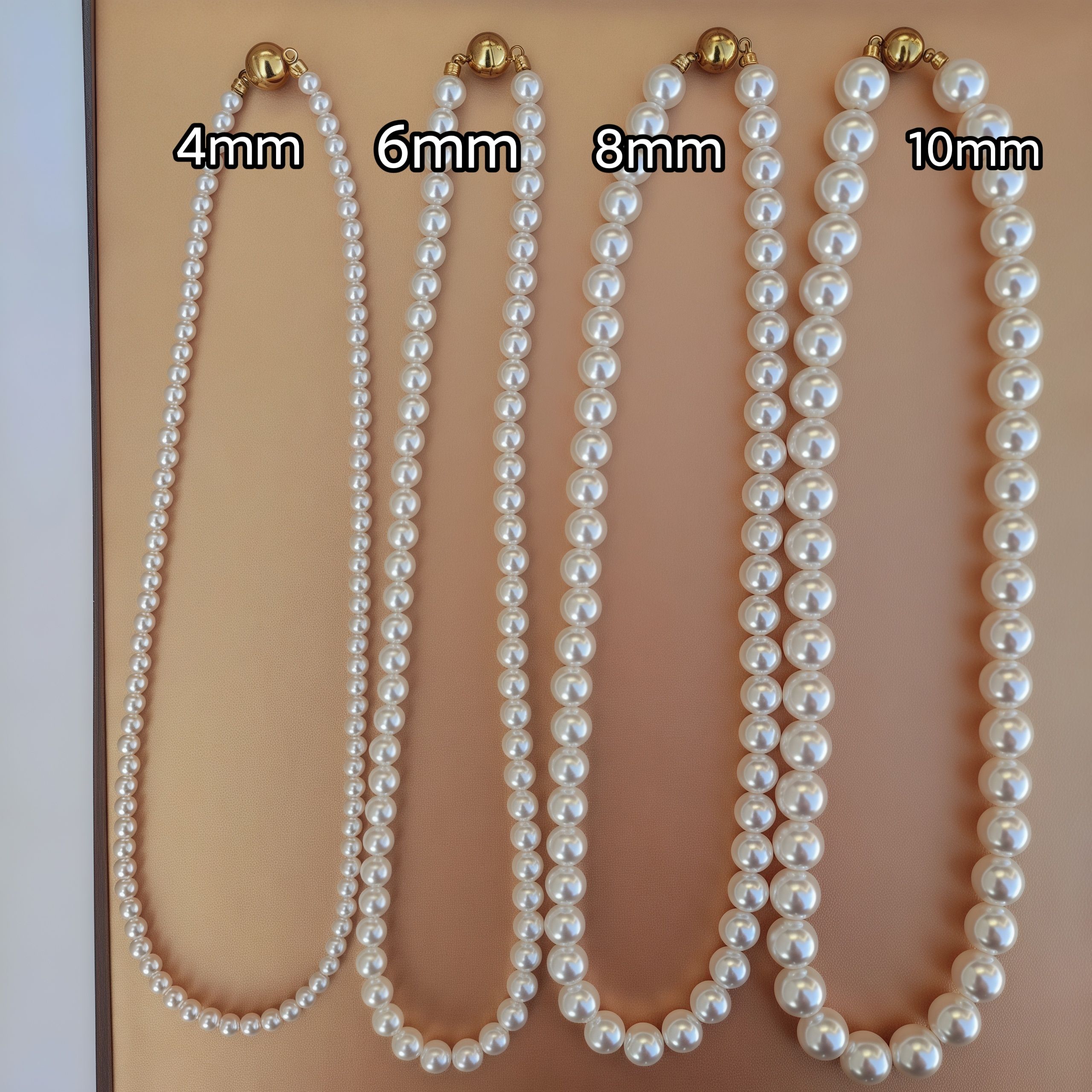 正圆强光珍珠项链施家水晶锁骨女