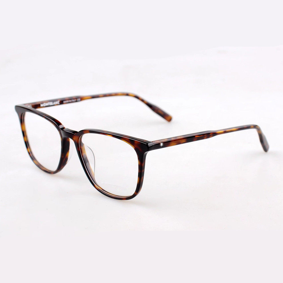 万家新款MB0089 复古板材男女近视老花眼镜框 德国轻奢透灰色镜架