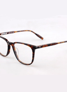 万家新款MB0089 复古板材男女近视老花眼镜框 德国轻奢透灰色镜架