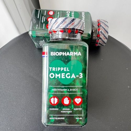 2027-02月挪威进口Biopharma Trippel三重深海鱼油144粒加量版