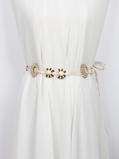 文艺复古民族风蜡绳编织腰带波西米亚风休闲收腰装 饰连衣裙腰绳潮