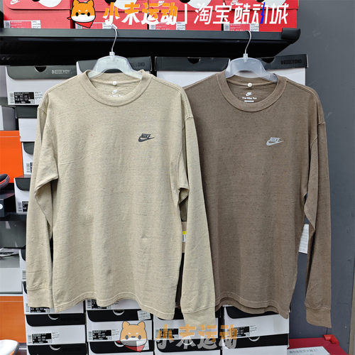 耐克长袖男子纯棉休闲T恤