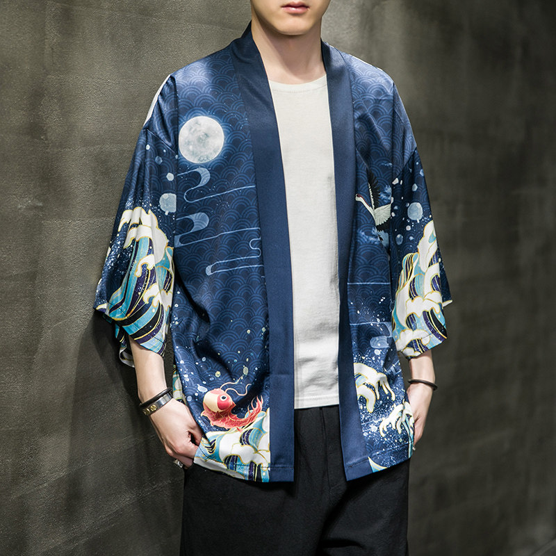 夏季新款风汉服开衫披风男DSA008-1K033p40,男装民族服装,电商A008-1