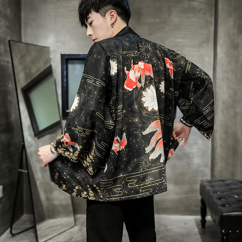 2025夏季新款风 天鹅 墨龙 汉服开衫披风男DS A008-1K03 P40图片