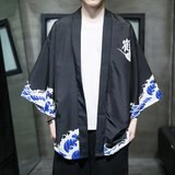 2025夏季新款风仙鹤和服开衫披风男款6006K039p40，男装卫衣，电商A008-1