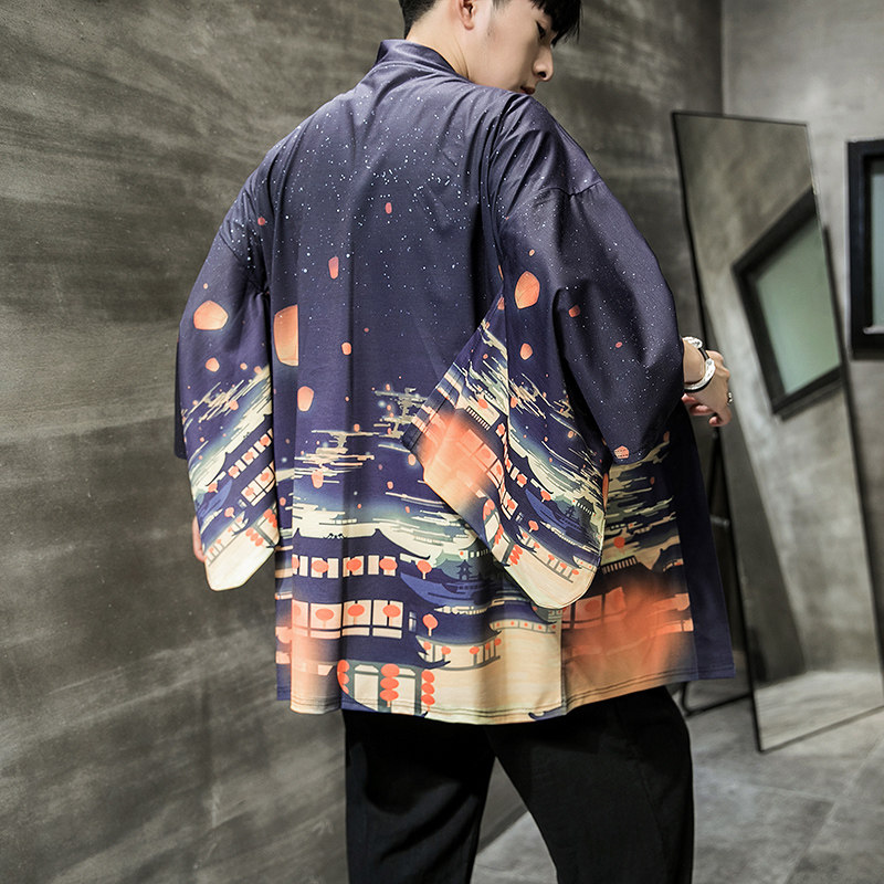 2025夏季新款风天鹅墨龙汉服开衫披风男DSA008-1K03P40,男装民族服装,电商A008-1