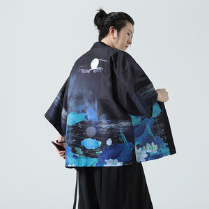 2025夏季新款风 印花汉服风衣开衫披风男DSA008-1K87 P40图片