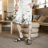 2025夏季印花新款风裤子五分裤男DSA008-1-K16-P30，男装牛仔裤，电商A008-1