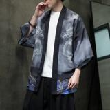 2025夏季新款风印花汉服风衣开衫披风男DSA008-1K86P40，男装风衣，电商A008-1