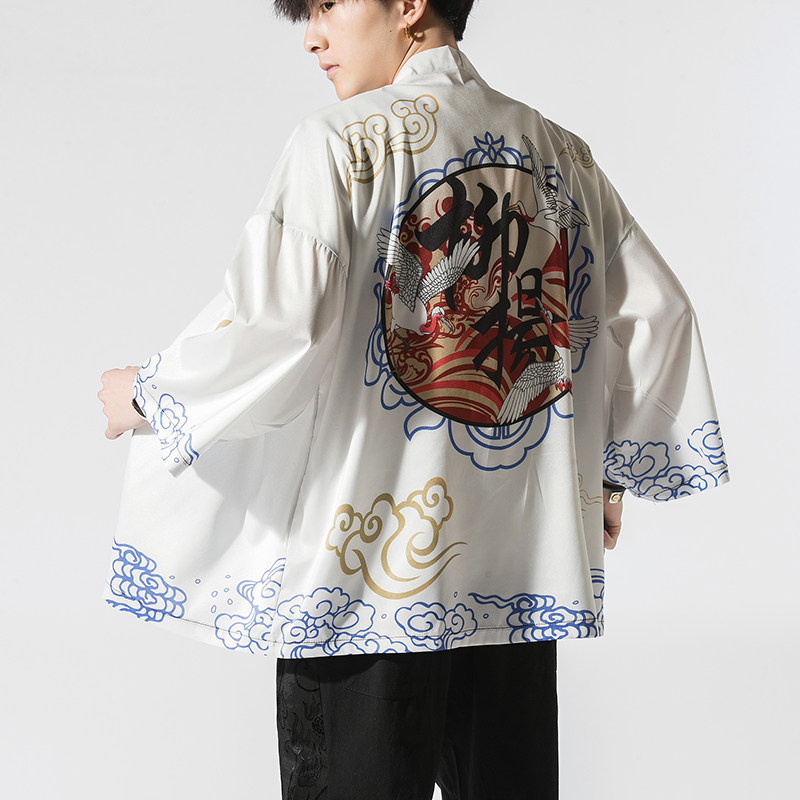 夏季新款风仙鹤柳楊汉服服开衫披风男DSA008-1K07p40,男装民族服装,电商A008-1