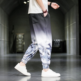 2025春夏风男士裤子仙鹤锦鲤潮宽松裤QT6006-K161-P55，男装休闲裤，电商A008-1