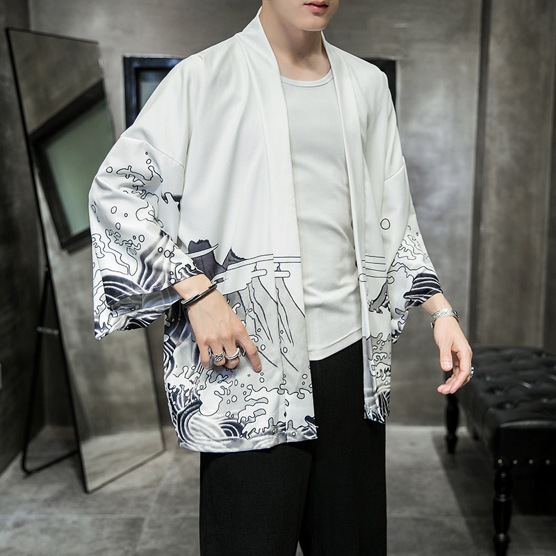 2025夏季新款风天鹅墨龙汉服开衫披风男DSA008-1K03P40,男装民族服装,电商A008-1